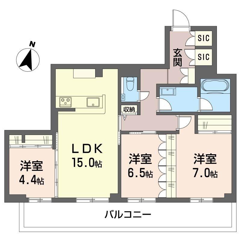 アルフェリーチェSHM(3LDK/2階)の間取り写真