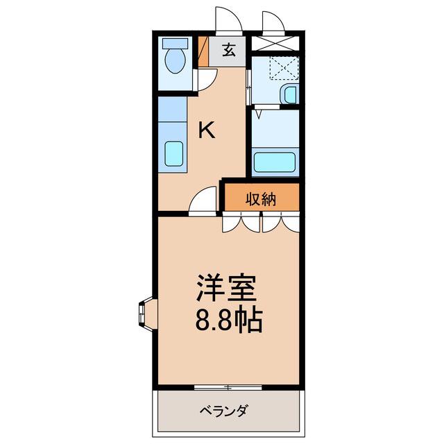 アンジェラ(1K/3階)の間取り写真