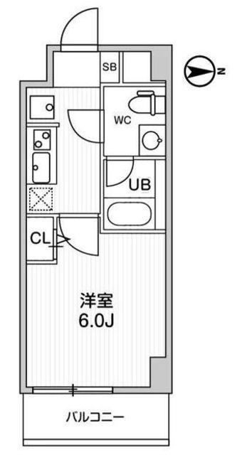 ALTERNA四つ木(1K/3階)の間取り写真