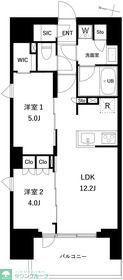 プレディアコート西日暮里(2LDK/4階)の間取り写真