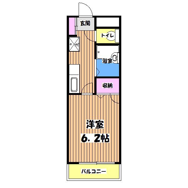 グレイスコート(1K/3階)の間取り写真