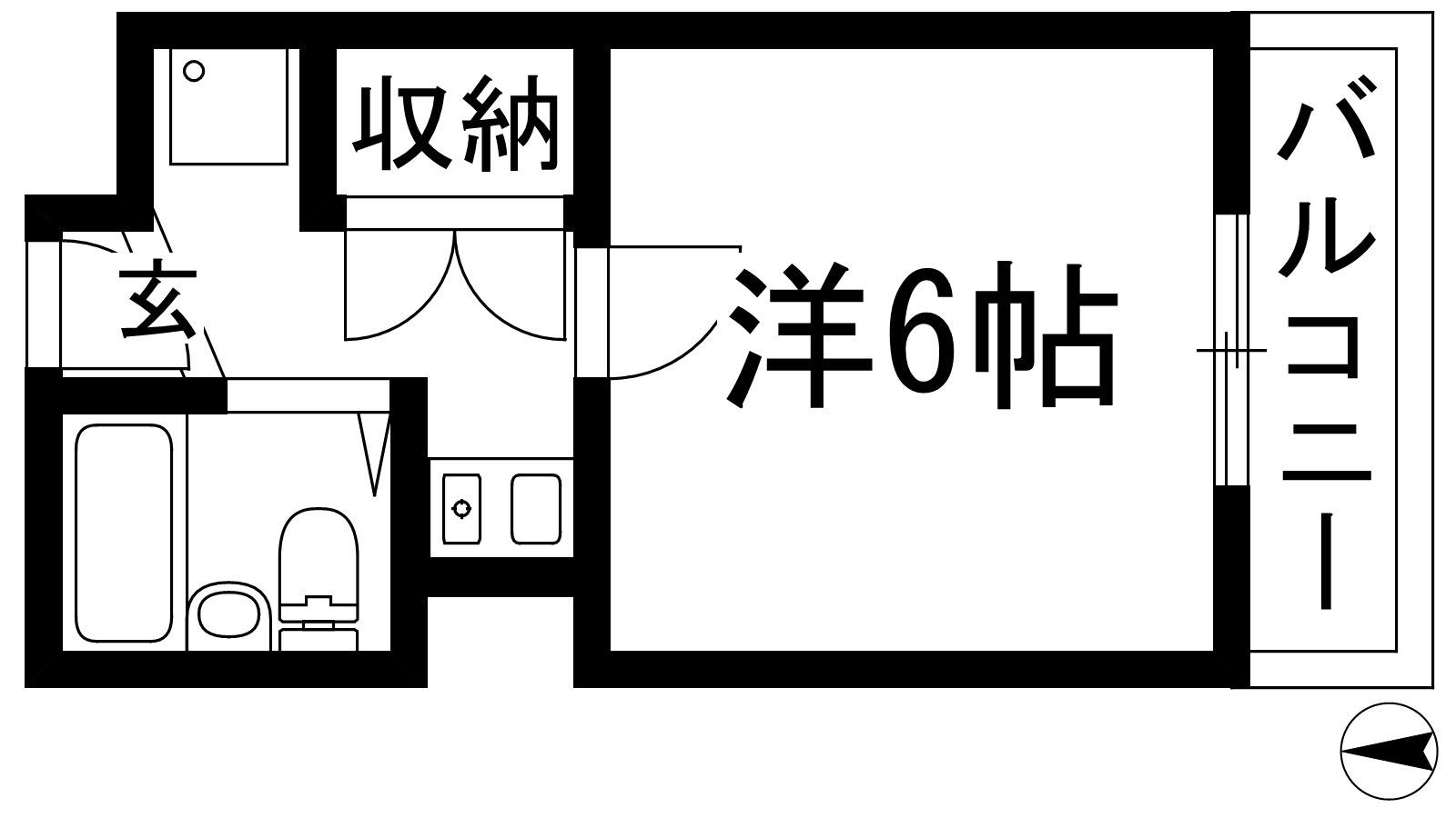 ローランハウス姫室町(1K/3階)の間取り写真