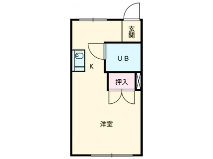 レジデンス北五味塚(ワンルーム/1階)の間取り写真