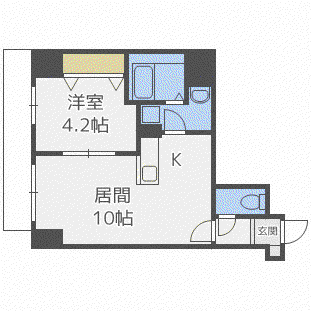 パークヒルズ中央25(1LDK/8階)の間取り写真