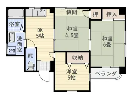 中村マンション(3DK/3階)の間取り写真