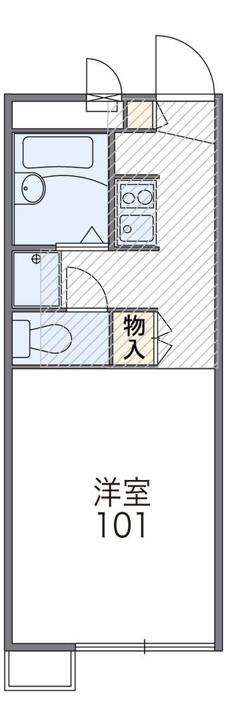 レオパレス大和川(1K/2階)の間取り写真
