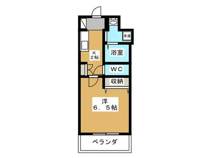 レジディア船橋II(1K/4階)の間取り写真