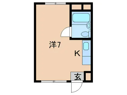 レジデンスアキラ(ワンルーム/1階)の間取り写真