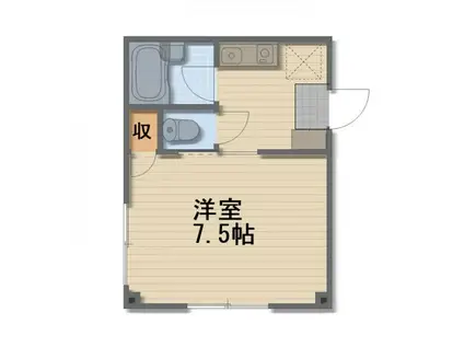サンフォート吉田(1K/1階)の間取り写真