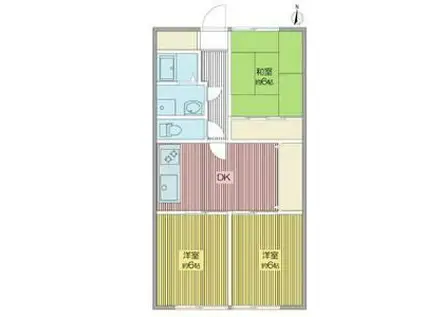 AVENUEII(3DK/2階)の間取り写真