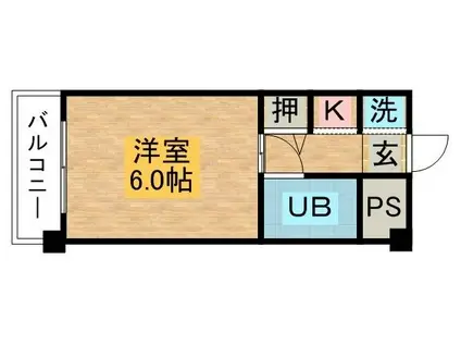 MARINA BAY NAGASAKI(1K/2階)の間取り写真