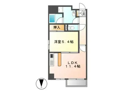 レジディア久屋大通II(1LDK/9階)の間取り写真