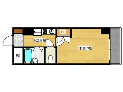 エトノ空港通(1K/4階)の間取り写真