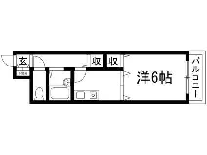FONTAINE BLEAU(1K/2階)の間取り写真