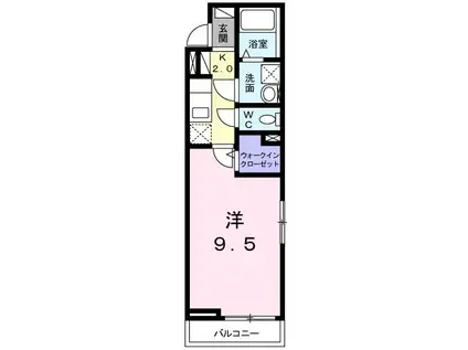 相鉄本線 和田町駅 徒歩6分 2階建 築2年(1K/2階)の間取り写真