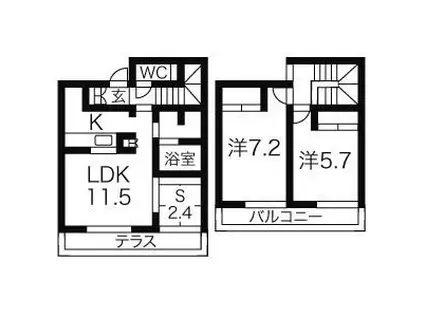 あんじゅ(2LDK/1階)の間取り写真