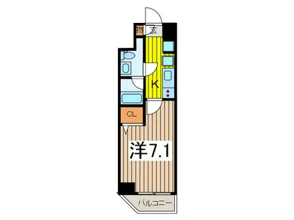 REXZY西川口AZIII(1K/8階)の間取り写真