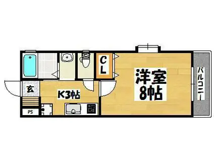 DON CREST SHINYASHIKI(1K/1階)の間取り写真