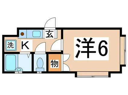 グリーンハイツ長島C(1K/1階)の間取り写真