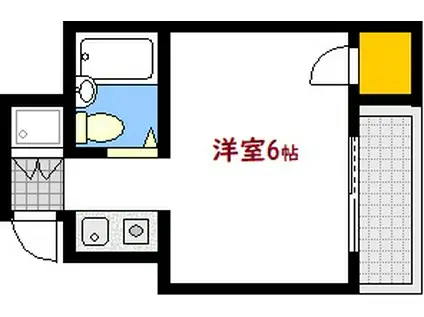 リボン観音(1K/7階)の間取り写真