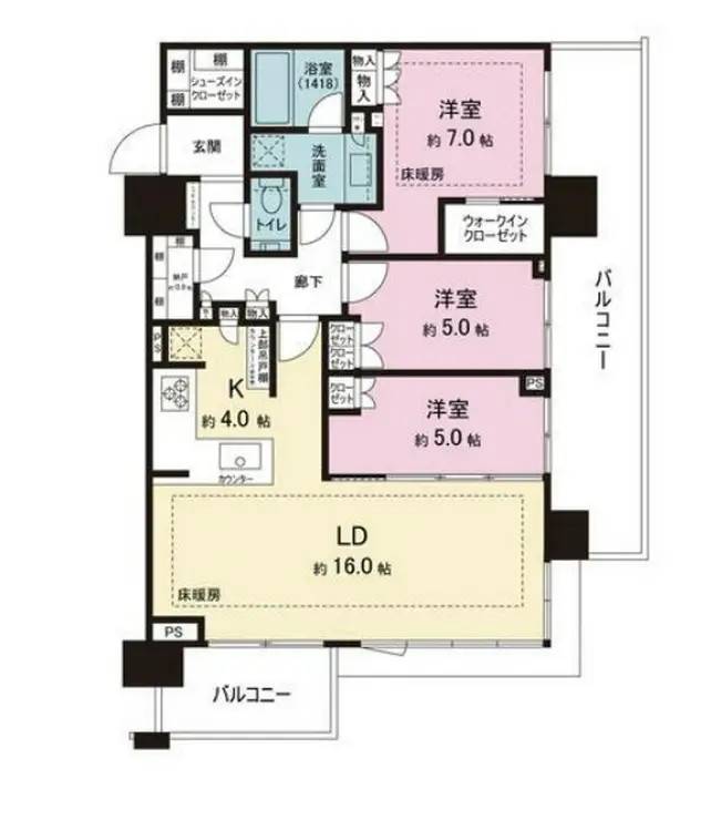 シティタワー新宿 31階階 間取り