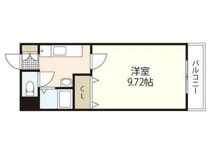 FサンビレッジIII(1K/1階)の間取り写真