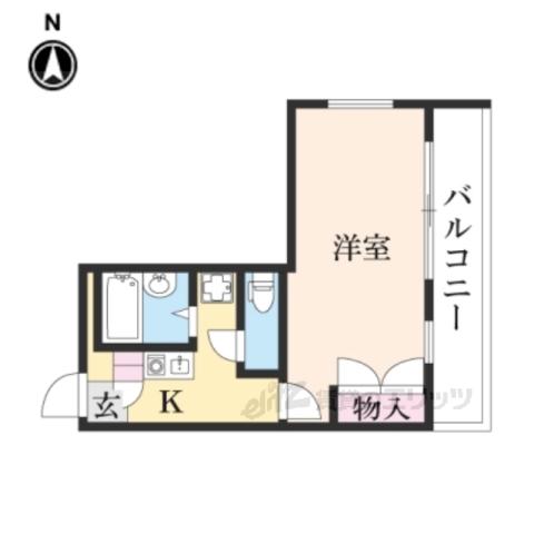 レオパレスHIRATAPARTⅡ(1K/1階)の間取り写真