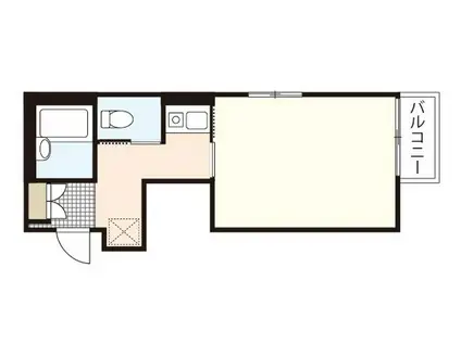 ジェフメノー(1K/2階)の間取り写真