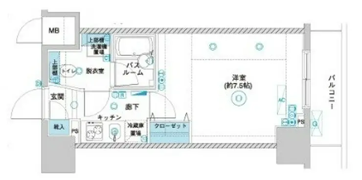 フェニックス横濱関内BAY GAIA 8階階 間取り