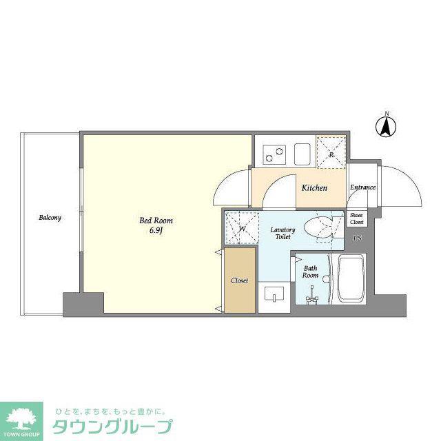 アルファコート蕨7(1K/4階)の間取り写真