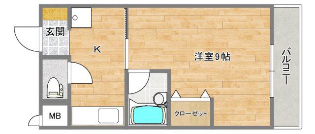 朝日台ハイツA(1DK/1階)の間取り写真