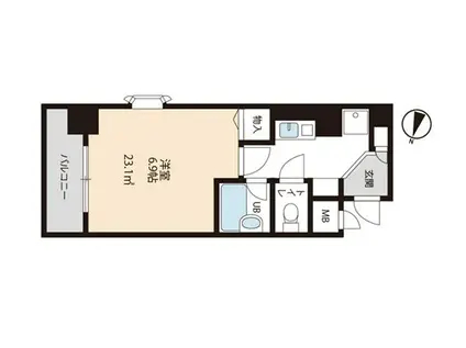 コアパレス常葉6(1K/8階)の間取り写真