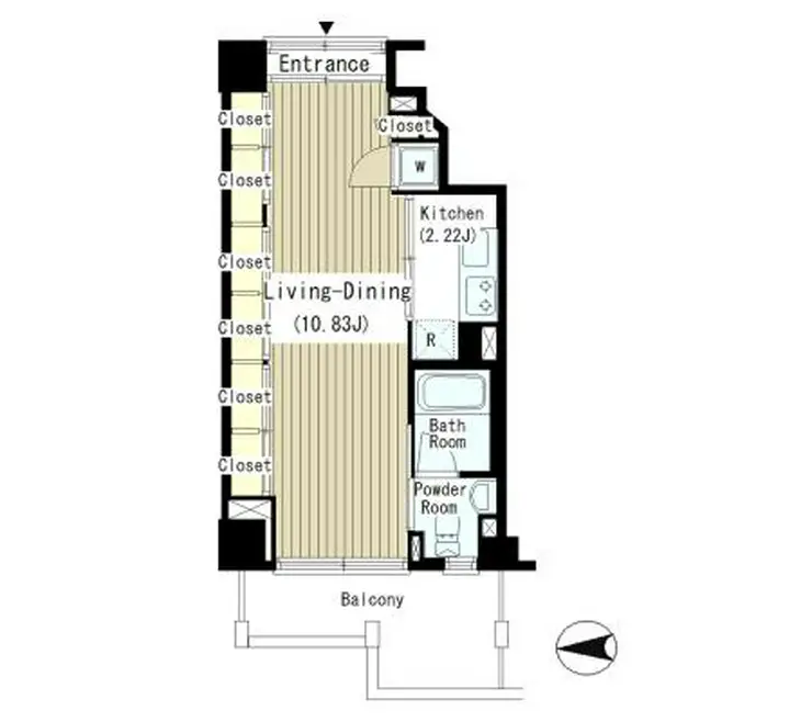 ROKATERRAZZA 3階階 間取り