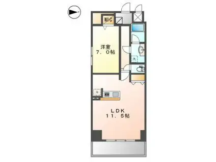 地下鉄桜通線 今池駅(愛知) 徒歩5分 10階建 築17年(1LDK/6階)の間取り写真