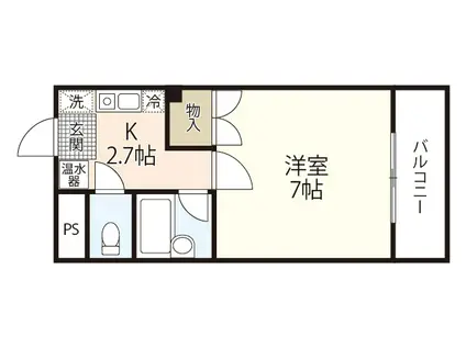 アーバンヒルズ510(1K/1階)の間取り写真