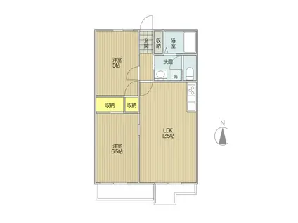 T-NET グリーンエミネンス(2LDK/2階)の間取り写真