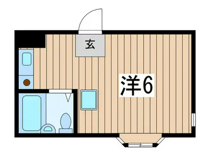 ビバリーヒルズA(ワンルーム/3階)の間取り写真