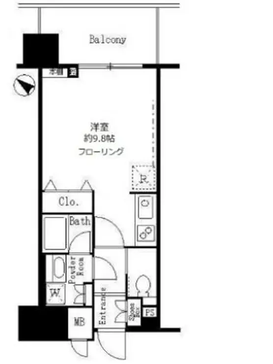 サンクレール荒川ブランガーデン 9階階 間取り