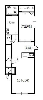アーバンパーク(1LDK/2階)の間取り写真
