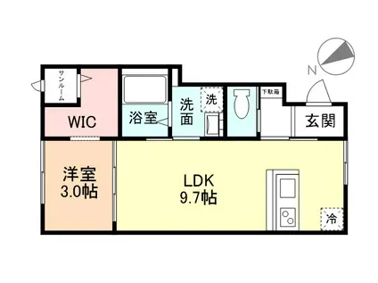 FELICE久方I(1LDK/2階)の間取り写真