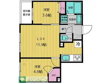 練馬レーベル(2LDK/3階)の間取り写真