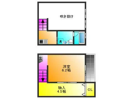 NEO CREST(1SK/2階)の間取り写真