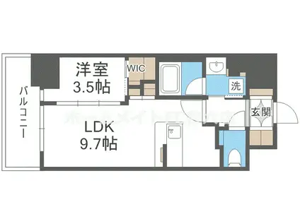コンフォリア・リヴ北浜淡路町(1LDK/7階)の間取り写真