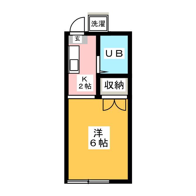 メゾンブリーエ(1K/1階)の間取り写真