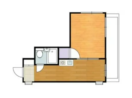 アメニティ西原(1DK/1階)の間取り写真