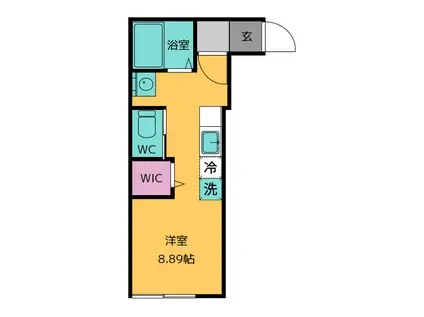 サンプレックス(ワンルーム/1階)の間取り写真