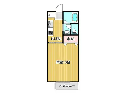 ハイツ・サンシーロ(1K/2階)の間取り写真