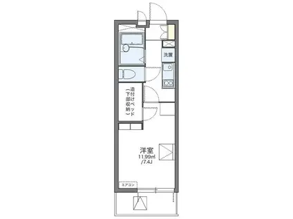 レオパレスリモーネIV(1K/3階)の間取り写真