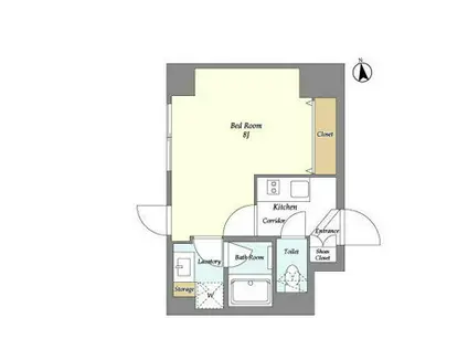 レクシード神楽坂(1K/4階)の間取り写真