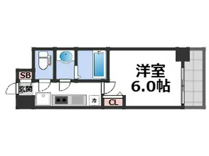 ワールドアイ大阪城イーストIII(1K/9階)の間取り写真